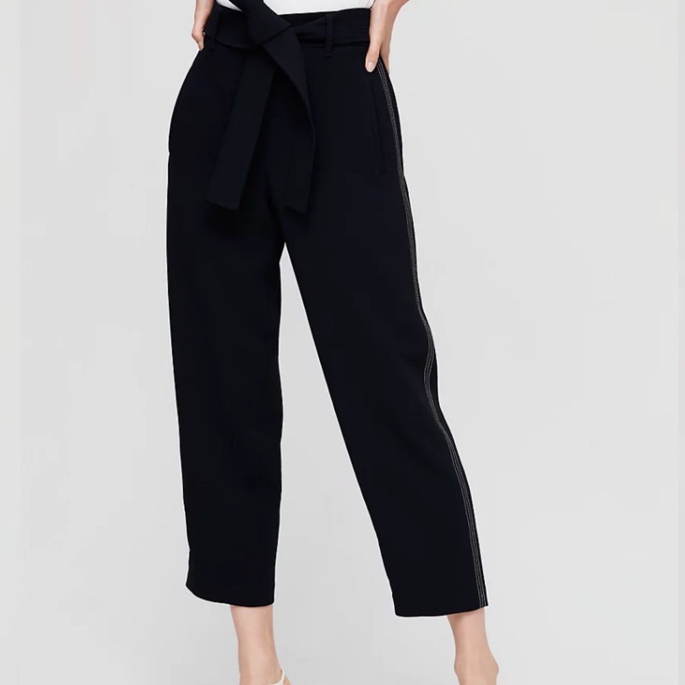 Wilfred Black Jallade Side Stitch Pants Size 8 NO BELT - Picture 3 of 13